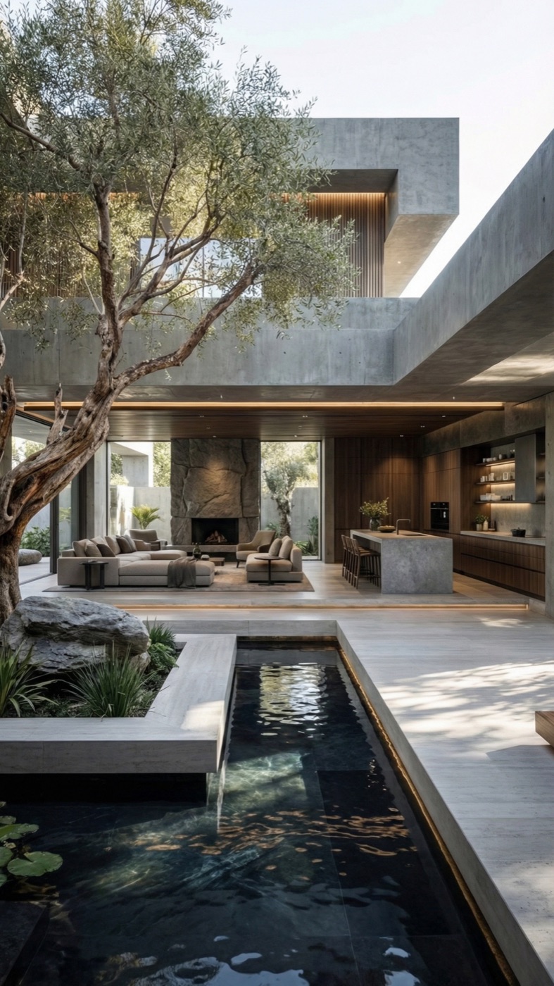 The Quiet Courtyard — water and shade
